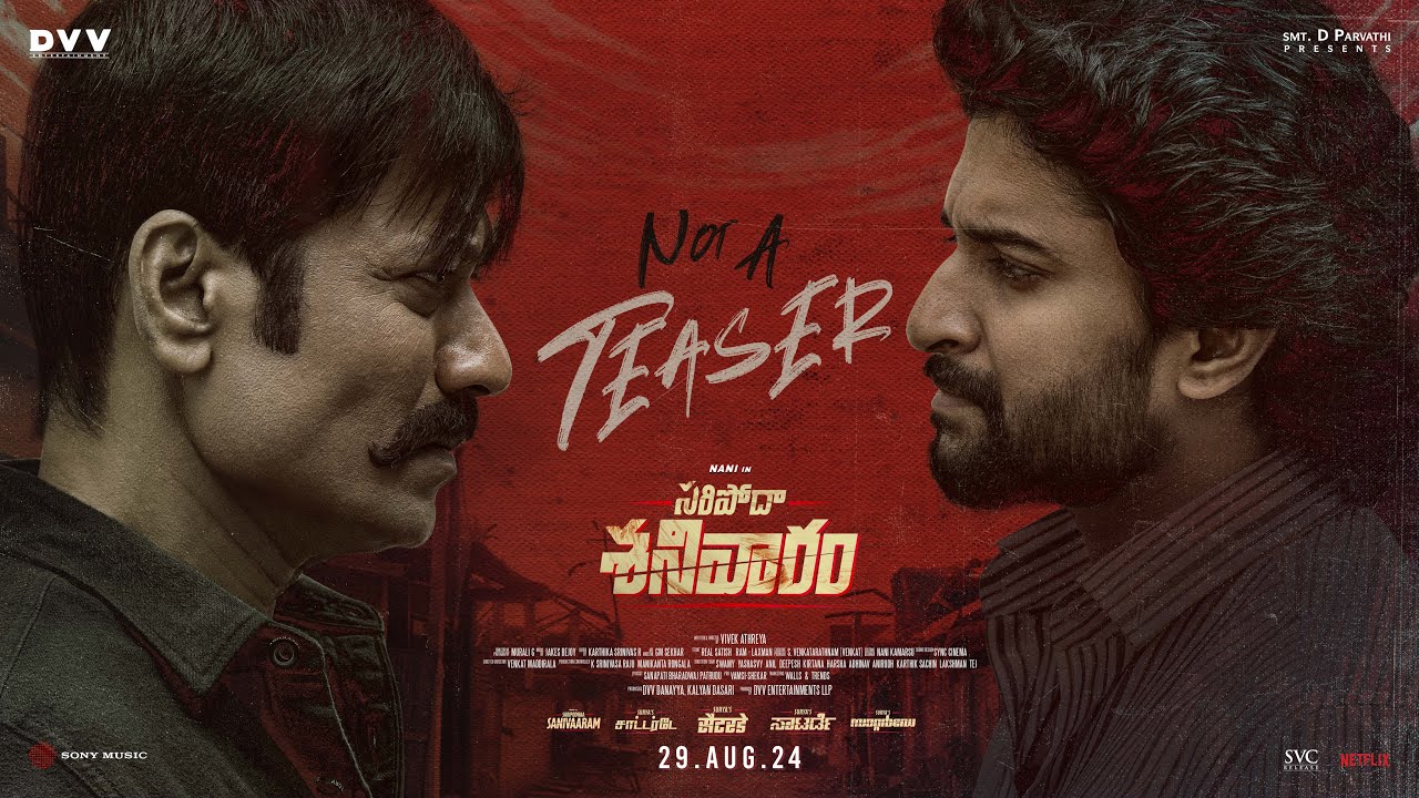 நானியின் “சூர்யா’ஸ் சாட்டர்டே” படத்திலிருந்து, SJ சூர்யாவின் அசத்தலான கிளிம்ப்ஸ் வீடியோ